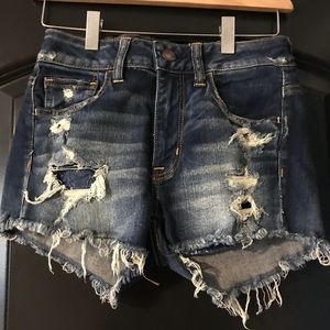 Denim Ripped Shorts